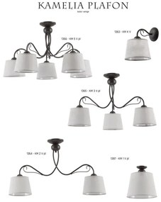 Jupiter 1387 - KM 1 V pl - Plafoniera KAMELIA 1xE27/60W/230V