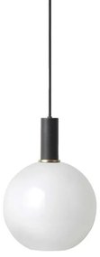 Collect Lampada a Sospensione Opale Sfera Basso Nero - Ferm Living