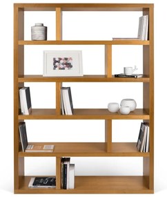 Libreria in legno esotico 120x173 cm Dublin - TemaHome