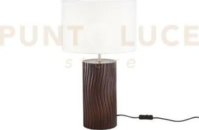 Lume woodlog in legno marrone 1 luce attacco e27 struttura h.52cm d...
