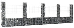 Cesto Gabbione A U Con 5 Pali İn Ferro 500x20x150 Cm /
