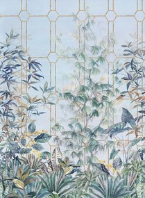 Osborne & Little Carta da parati panoramica Katsura - Sky Blue
