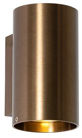 Applique moderna rotonda in bronzo scuro 2 luci - Sandy