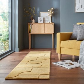 Tappeto giallo ocra in lana 60x230 cm Gigi - Flair Rugs