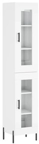 Credenza 34,5x34x180 cm in legno multistrato bianco lucido