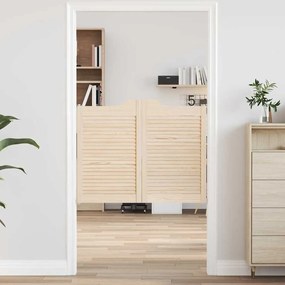 Porte A Battente 1-paio Design A Lamelle 80x100cm Legno Di Pino /