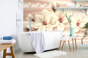 Carta da parati – Magnolia lussuosa con perle