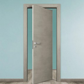 Porta rototraslante Beton rovere grigio L 80 x H 210 cm reversibile