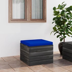 Pouf da Giardino su Pallet con Cuscino in Legno di Pino 3061705