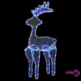 vidaXL Decorazione Natalizia Renna in Rete con 306 LED 60x24x89 cm