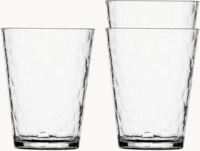 Set di 6 bicchieri acqua trasparente martellato Party