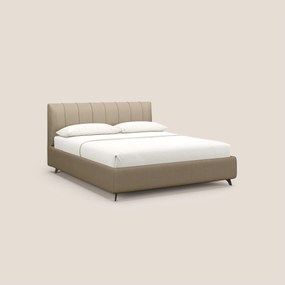 Bogart letto imbottito contenitore completamente sfoderabile in microfibra smacchiabile T11 tortora