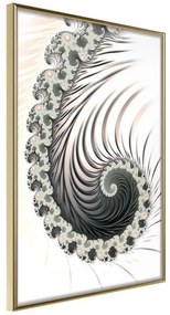 Poster  Fractal Spiral (Positive)  Cornice Quadri Cornice d'oro, Larghezza x Altezza Home decor 30x45