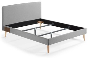 Kave Home - Fodera per letto Dyla grigia per materasso da 160 x 200 cm