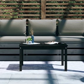 Tavolo da giardino nero 82,5x50,5x45 cm legno massello pino