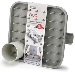 Scolapiatti regolabile grigio in plastica 34x37 cm Duo - Joseph Joseph