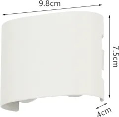 Brilagi - Applique LED per esterni FLAREBOX LED/4W/230V bianca IP65