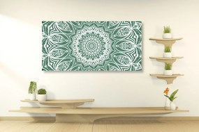 Stampa su tela – Mandala armonia su sfondo verde
