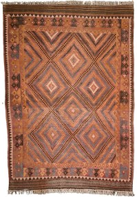 Kilim Tappeto 400x270 Beige (Iran) Tessuto A Mano