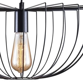 Lampadario a sospensione con filo JASMINA 1xE27/20W/230V diametro 40 cm nero