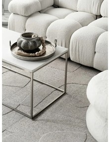 Tappeto in lana grigio chiaro 133x190 cm Morphic Botanica - Agnella