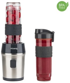 Frullatore portatile grigio SMOO9 con 2 borracce H.Koenig