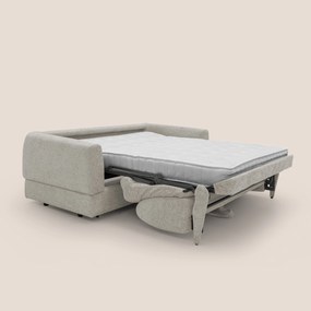Happy Divano letto matrimoniale con materasso h18 cm in tessuto impermeabile T10 panna