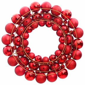 Ghirlanda di Natale in Polistirene 45 cm, Rossa