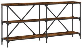 Tavolo consolle rovere fumo 160x30x75cm legno multistrato ferro