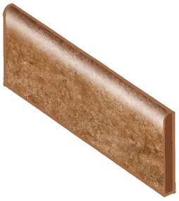 Piastrella battiscopa Cusna in ceramica rosso mattone L 26 x H 1 cm x Sp 10 mm