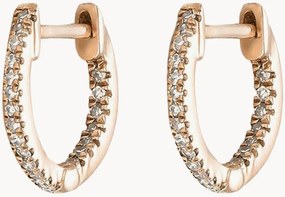 Orecchini in oro rosa Perfect Créoles con diamanti