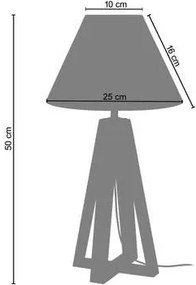 Tosel  Lampade d’ufficio lampada da comodino tondo legno taupe  Tosel