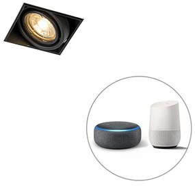 Faretto da incasso intelligente nero incl. WiFi GU10 Trimless - Oneon 1