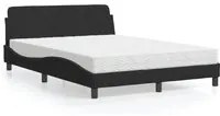 Letto con Materasso Nero 140x190 cm in Velluto 3208393