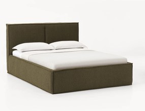 Letto imbottito in bouclé con contenitore Dream
