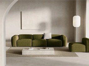 Divano verde con rivestimento in velluto a coste 364 cm Bergamo – Cosmopolitan Design