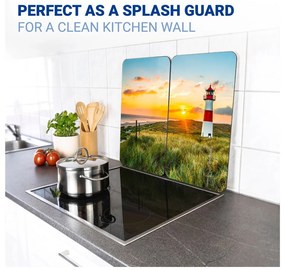 Set di 2 coperchi per stufe in vetro temperato 52x30 cm Lighthouse - Maximex