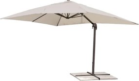 Ombrellone 3x3 In Alluminio Palo Laterale Moka Telo Ecru Park Airvent