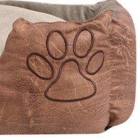 Cuccia per Cani Cuscino Imbottito Similpelle Taglia XL Beige