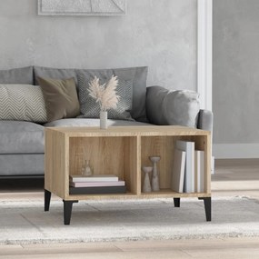 Tavolino Salotto Rovere Sonoma 60x50x36,5 Cm Legno Multistrato /