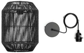 Aigostar - Lampadario a sospensione con filo 1xE27/60W/230V nero