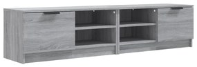 Mobili tv 2 pz grigio sonoma 80x35x36,5 cm in legno multistrato