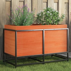 Fioriera Giardino Marrone Cera 80x40x50 Cm Legno Massello Pino /