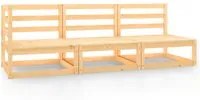 Set Divani da Giardino 3 pz in Legno Massello di Pino cod mxl 39538