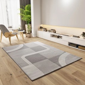 Tappeto grigio chiaro/avorio 200x290 cm Flora – Universal