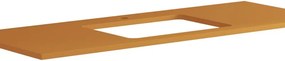 Top per lavabo semincasso Niwa18045 L 120 x H 1.8 x P 46 cm laccato opaco senape truciolare