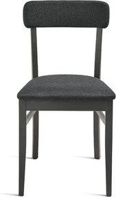 Sedia in tessuto Antracite con struttura in legno LIPSIA 2 sedie