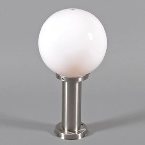 Lampada da esterno in acciaio inossidabile 50 cm - Sfera con picchetto a terra e ghiera per cavi