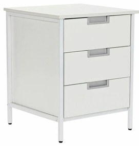 Cassettiera DKD Home Decor Metallo MDF Bianco (40 x 40 x 50 cm)