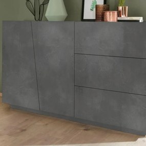 Mobile credenza VEGA L 140.9 x H 86 P 43 cm grigio ardesia